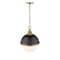 Z-Lite Peyton 2 Light Pendant, Matte Black + Factory Bronze & Opal Etched 619P14-MB-FB - alternate 5